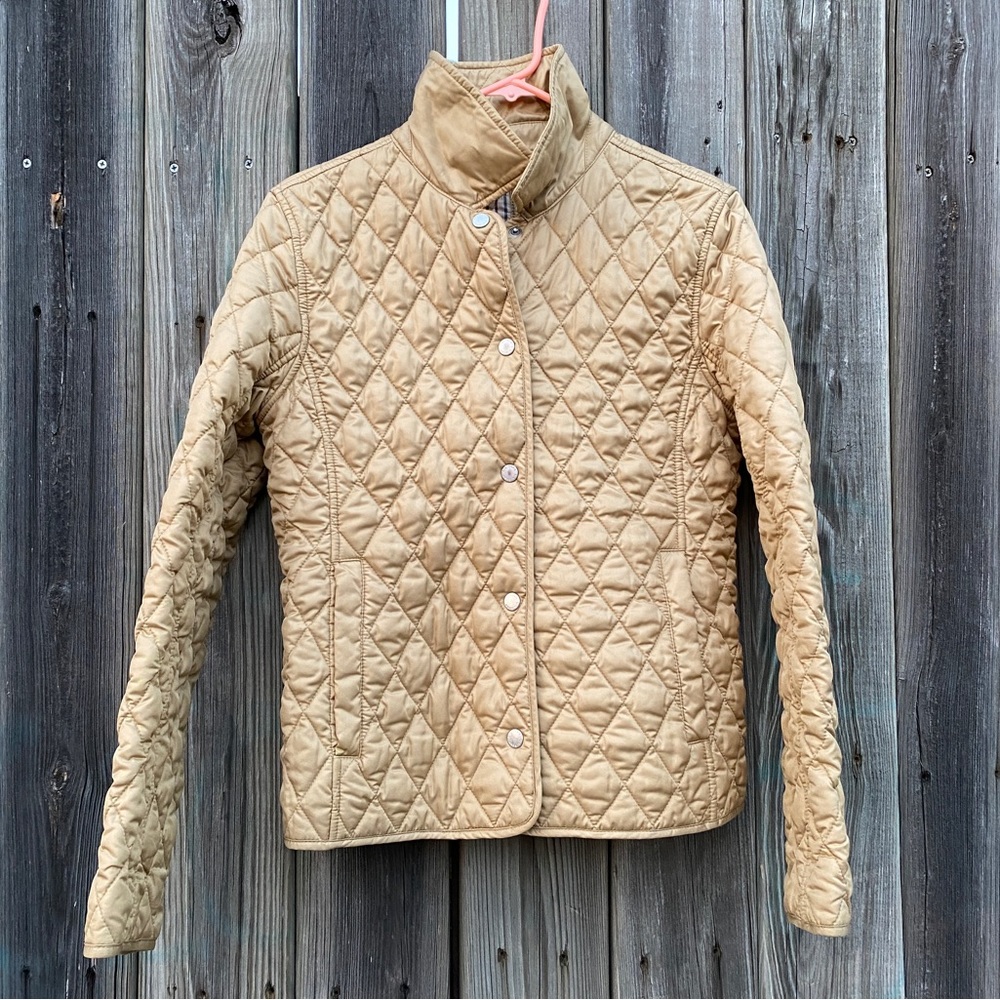 LL BEAN WOMEN’S QUILTED COZY RIDING JACKET SMALL PLAID LINING